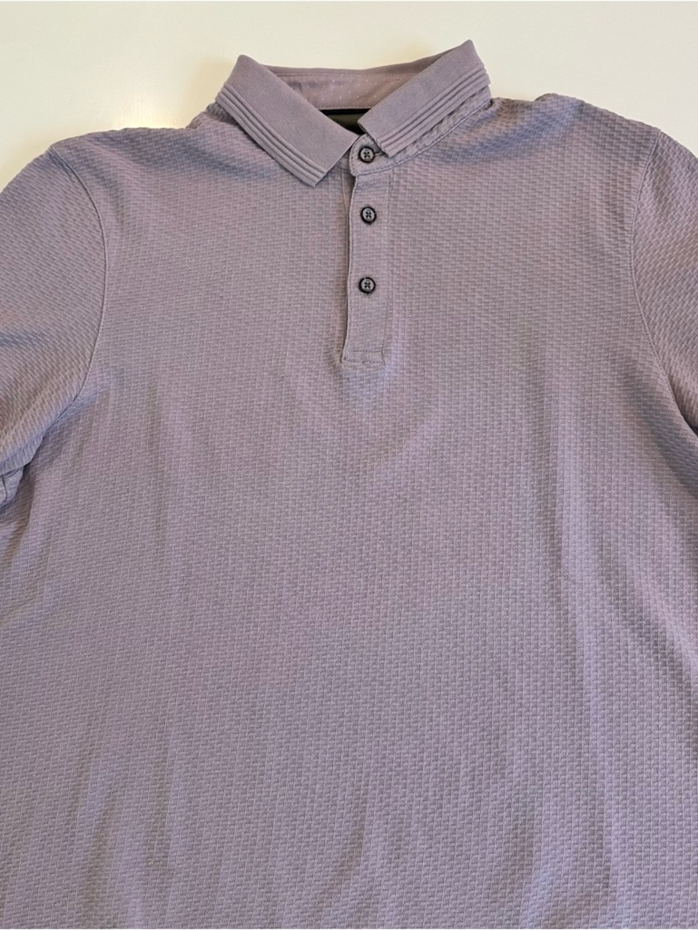Ted Baker Men's Lavender MMB Infuse Textured Polo